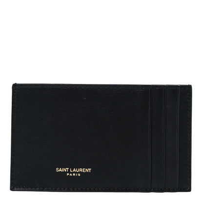 Saint Laurent Smooth Calfskin Uptown Card Holder Black 1 of 6