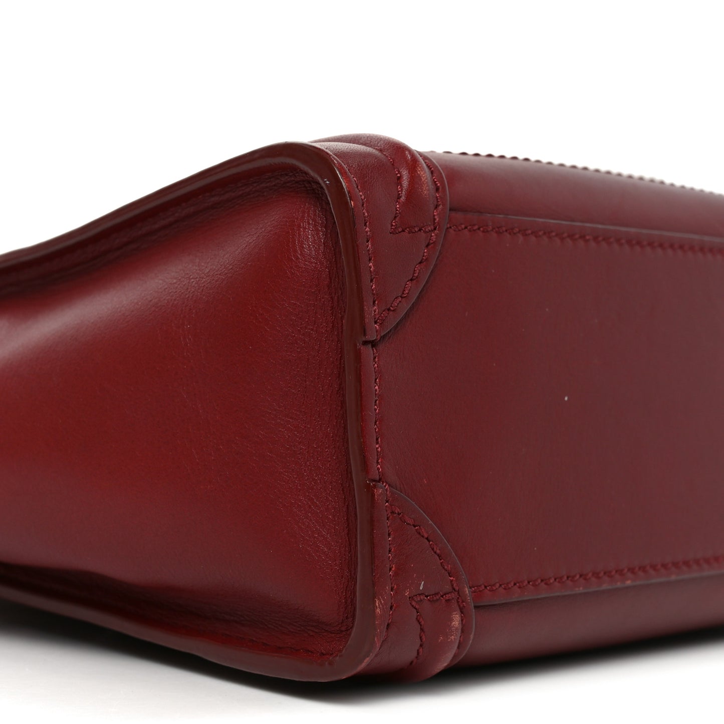 Smooth Calfskin Nano Luggage Burgundy