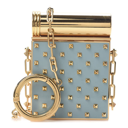 Valentino Garavani Rockstud Lipstick Holder Minaudiere Azzurro 1 of 8