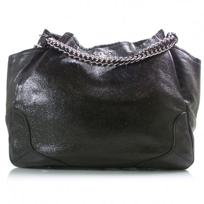 Prada Cervo Lux Chain Shoulder Bag Black 1 of 12