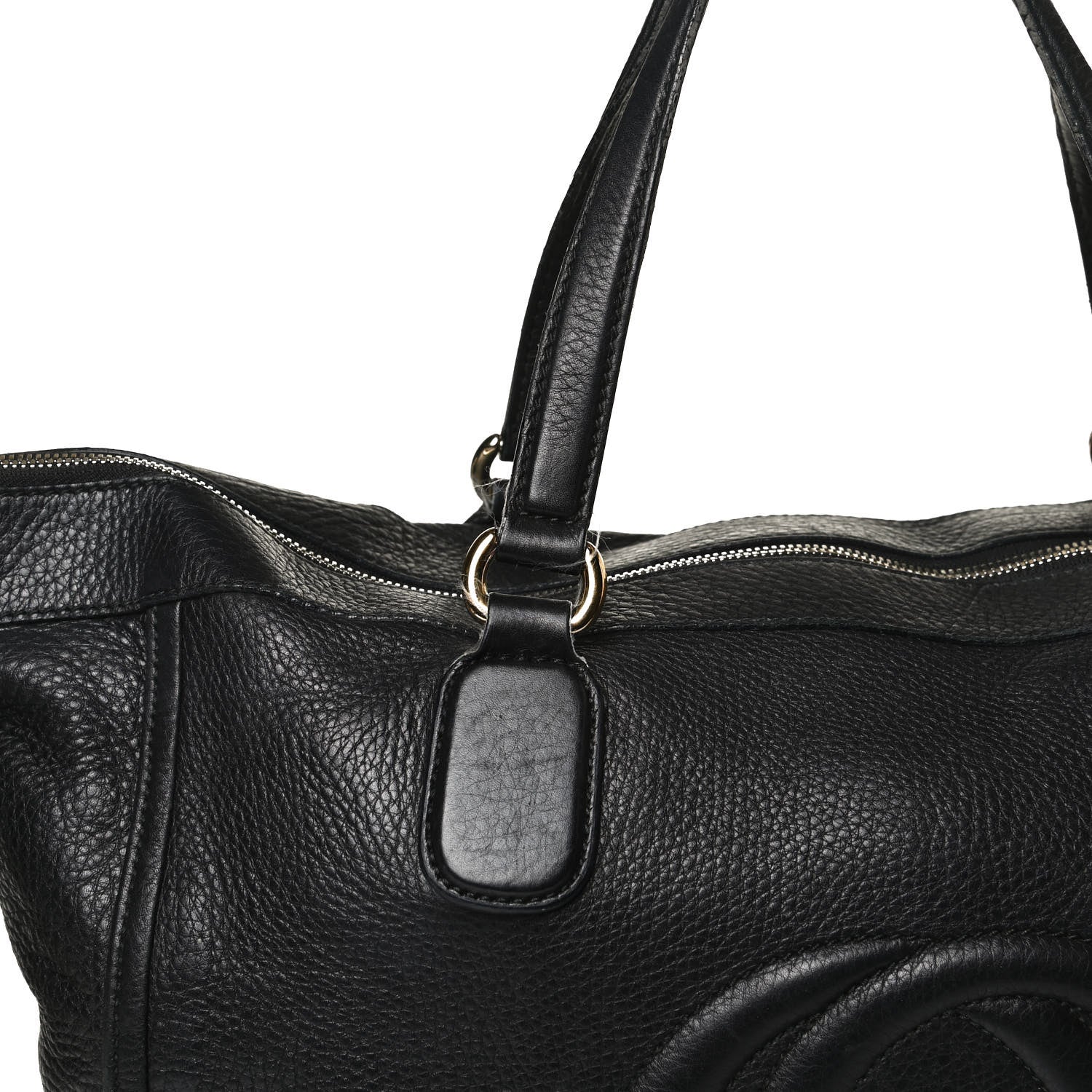 Gucci Pebbled Calfskin Large Soho Top Handle Bag Black 11 of 12
