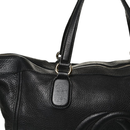 Gucci Pebbled Calfskin Large Soho Top Handle Bag Black 11 of 12