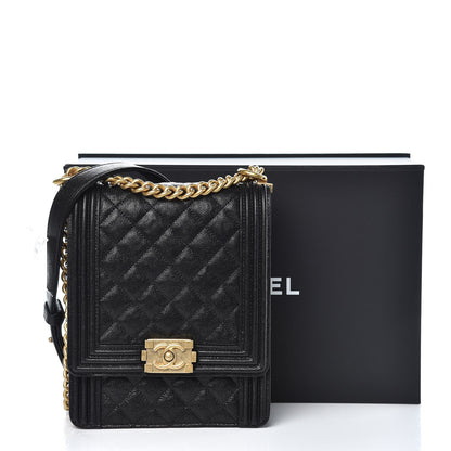 Chanel Caviar Quilted North South Boy Flap Black 8 of 8