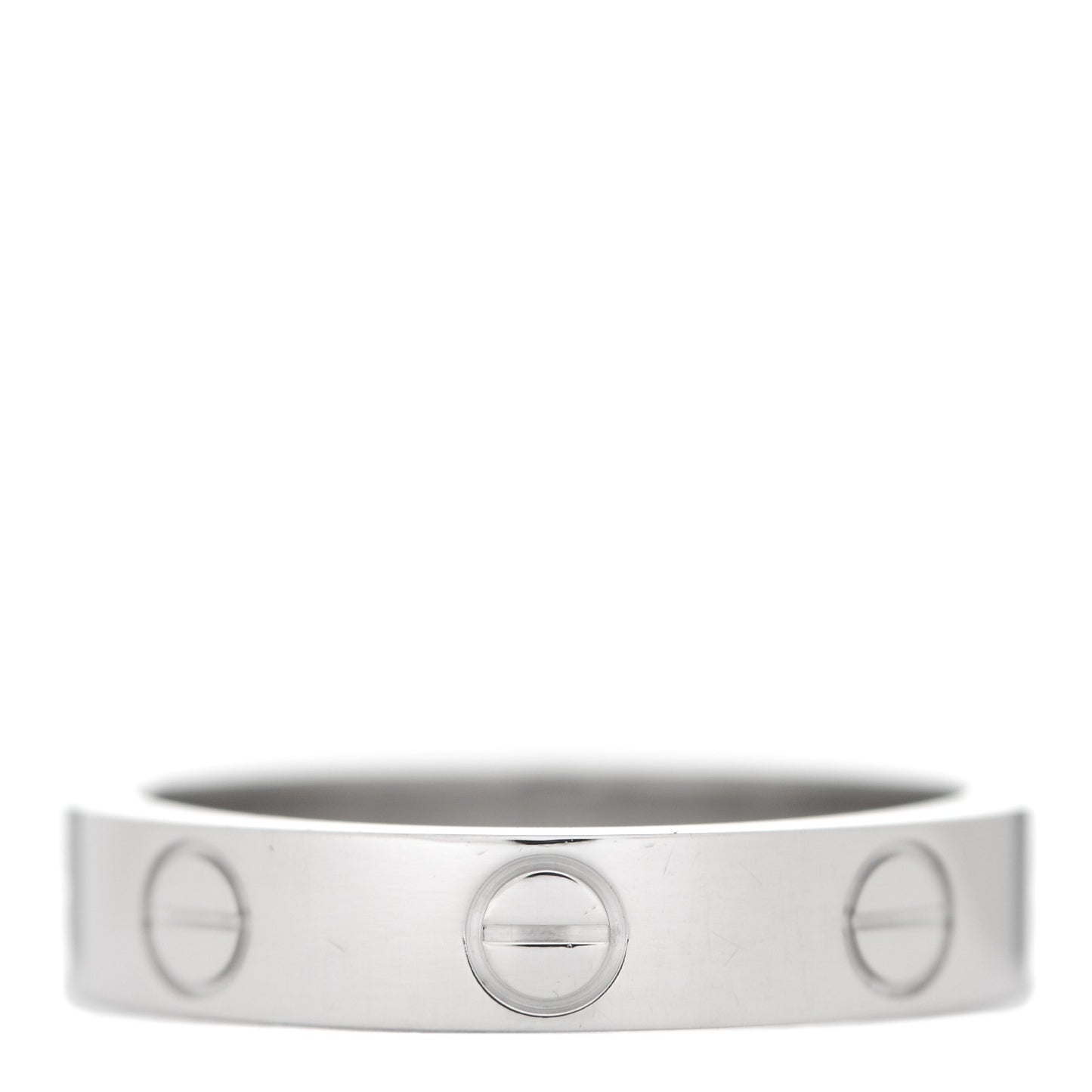 18K White Gold 3.5mm LOVE Wedding Band Ring 49 4.75
