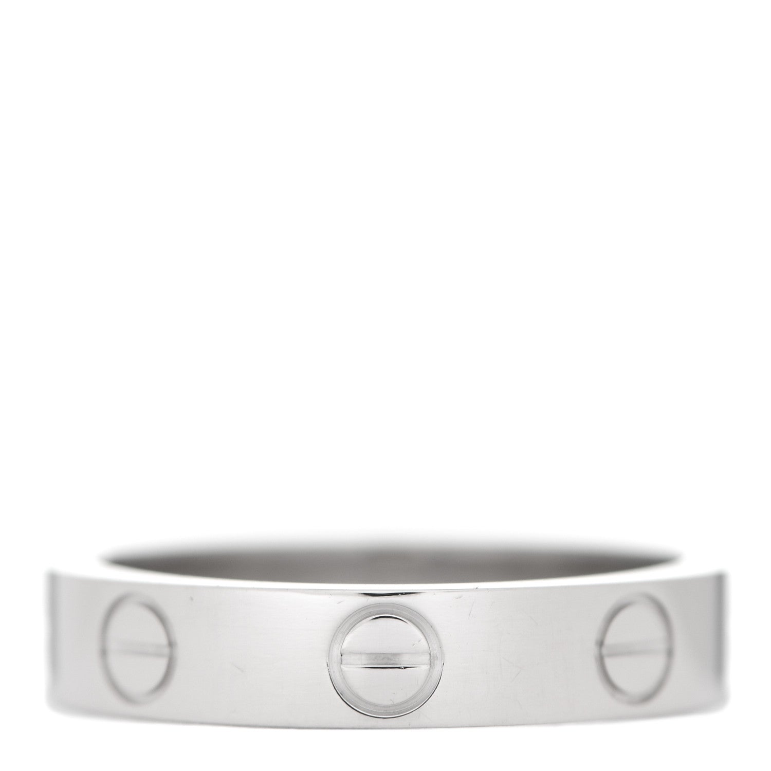 Cartier 18K White Gold 3.5mm LOVE Wedding Band Ring 49 4.75 3 of 4