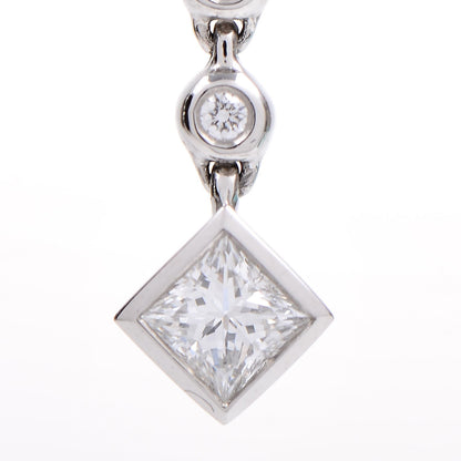 Tiffany Platinum Diamond Long Grace Drop Earrings 3 of 6