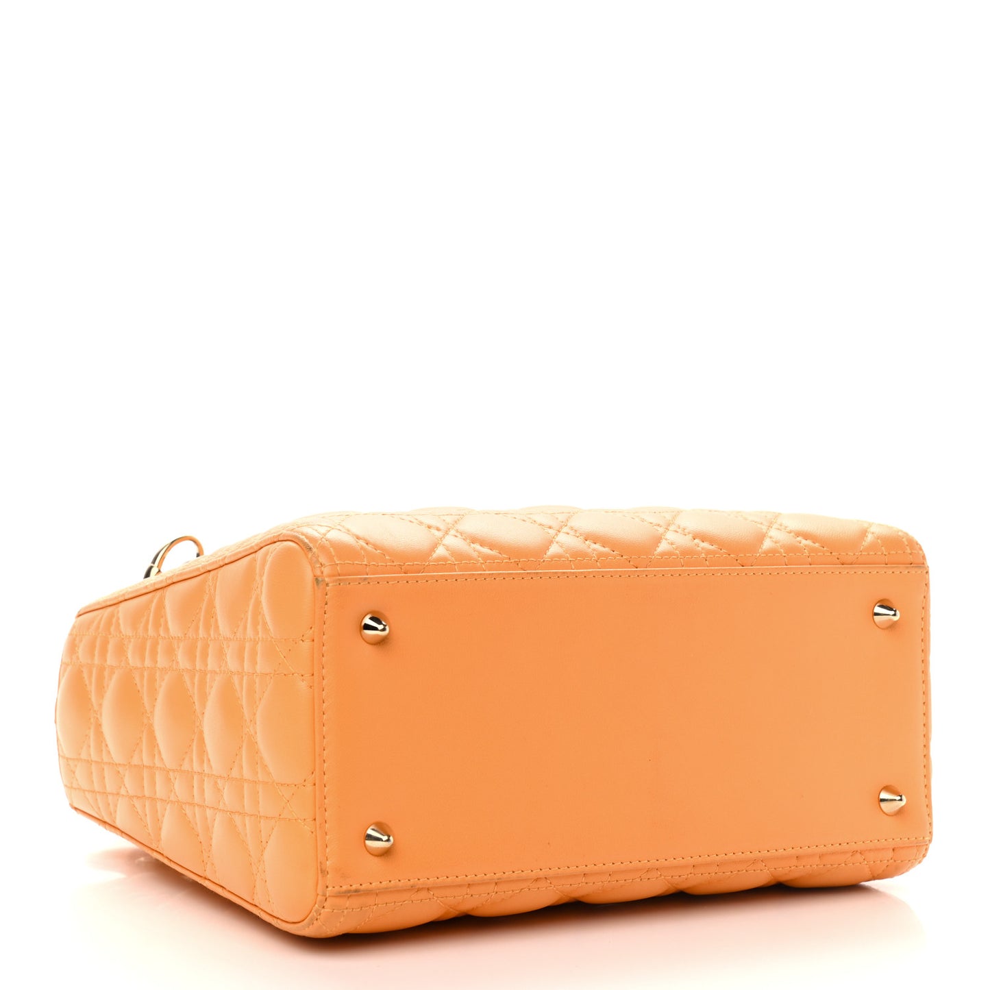 Lambskin Cannage Medium Lady Dior Orange