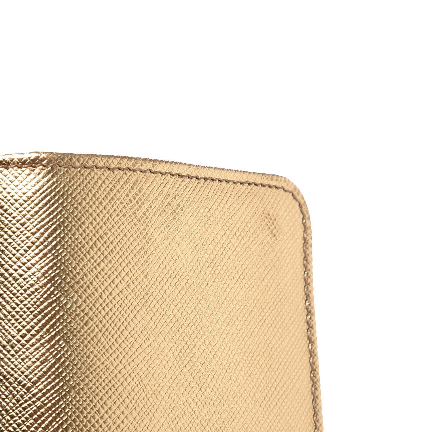 Prada Saffiano Metal Continental Flap Wallet Platino 11 of 12