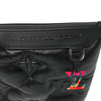 Louis Vuitton Lambskin Puffer A4 Pouch Black 7 of 11