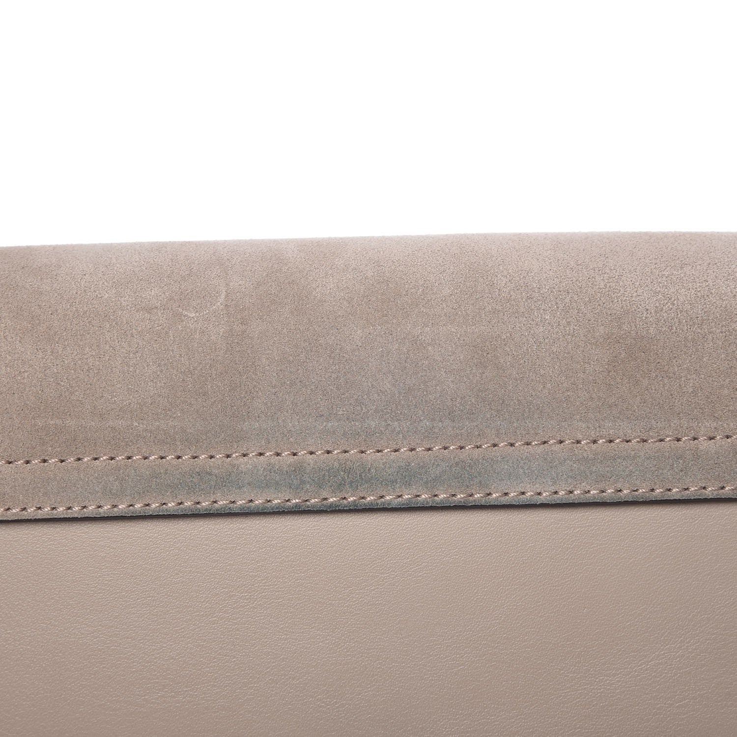 Chloe Suede Calfskin Small Faye Shoulder Bag Motty Grey 7 of 8
