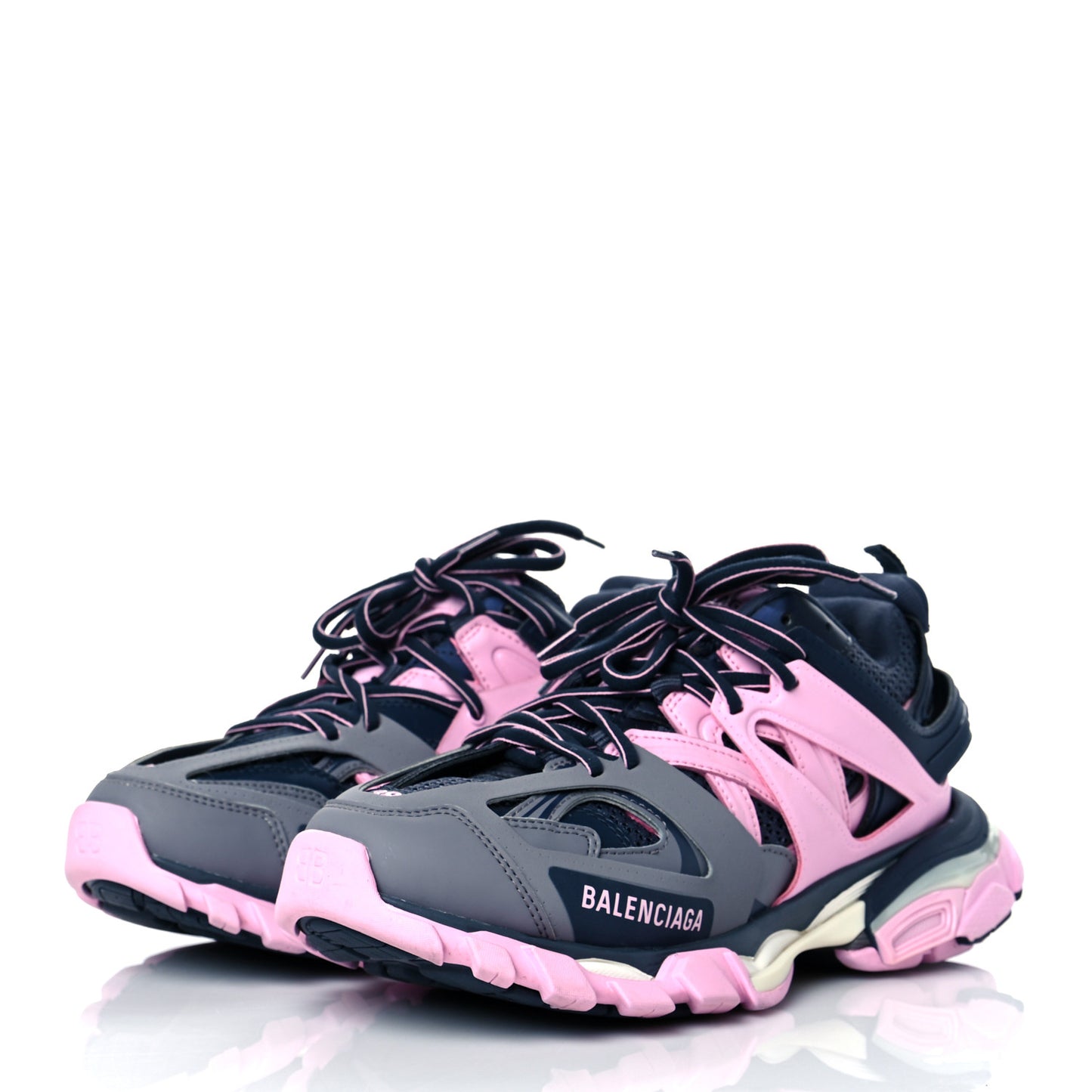 Mesh Nylon Womens Track Sneakers 38 Grey Pink