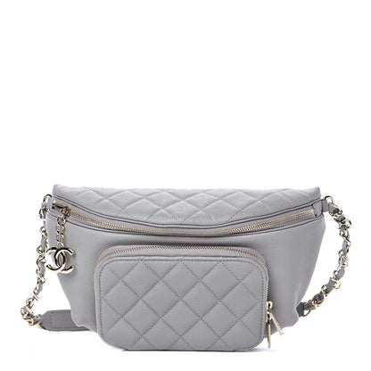 Chanel Caviar Quilted Business Affinity Waist Bag Grey 1 of 9