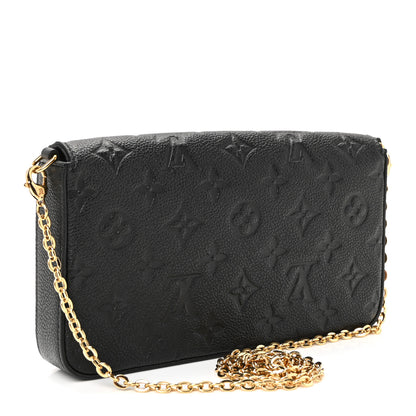 Louis Vuitton Empreinte Pochette Felicie Chain Wallet Black 4 of 10