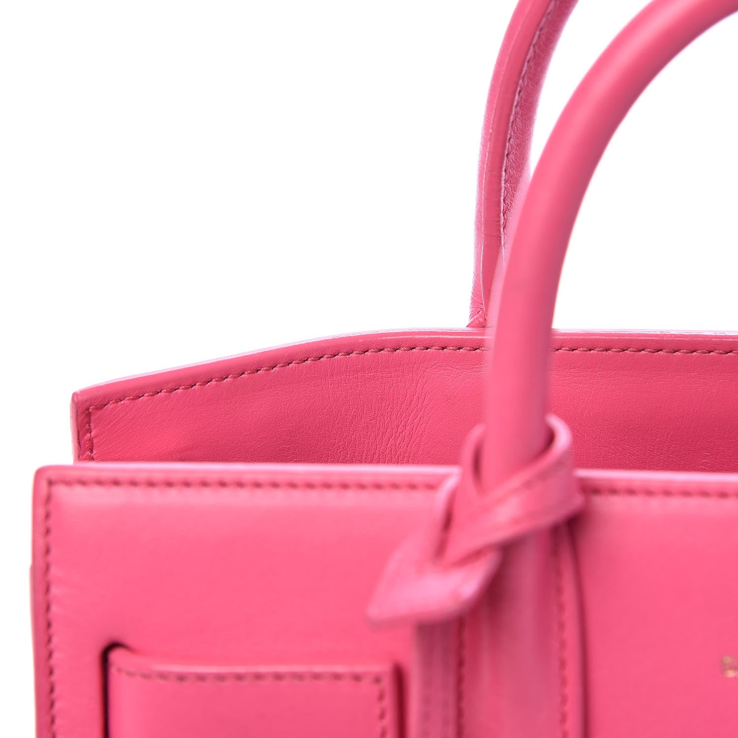 Saint Laurent Calfskin Nano Sac De Jour Lipstick Fuchsia 14 of 22