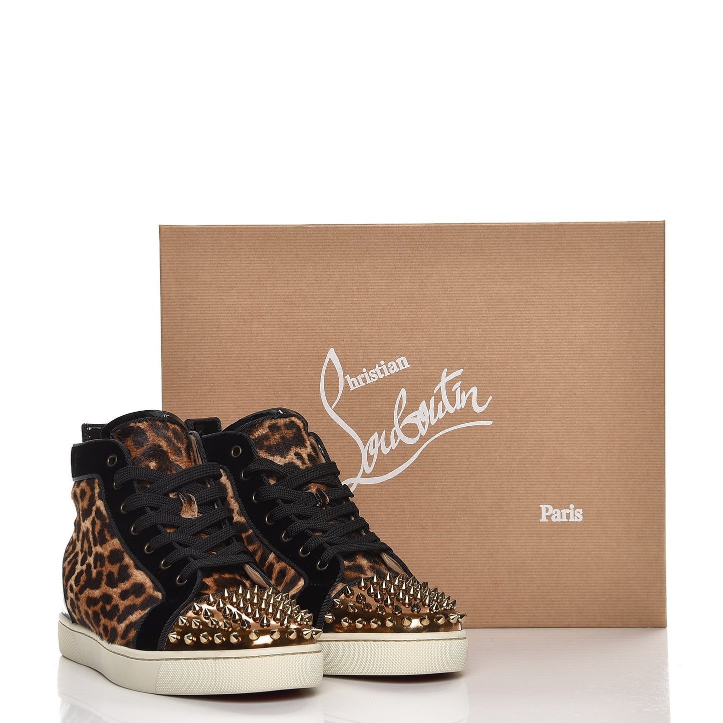 Mens Pony Hair Spikes Orlato Flat Sneakers 42 Leopard