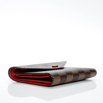 Louis Vuitton Damier Ebene Victorine Wallet Red 4 of 6