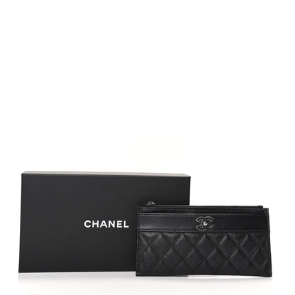 Chanel Caviar Quilted Mademoiselle Vintage Zip Pouch Black 8 of 8