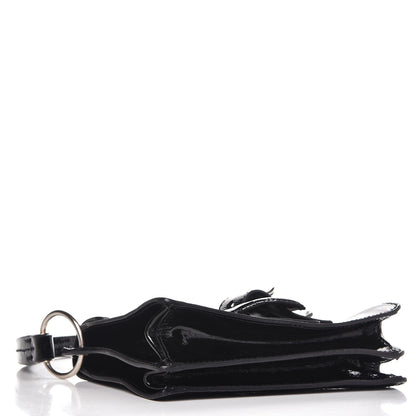Miu Miu Patent Buckle Flap Handbag Black 4 of 8