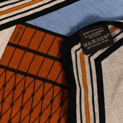 Hermes Cashmere Silk Losange Scarf 3 of 3