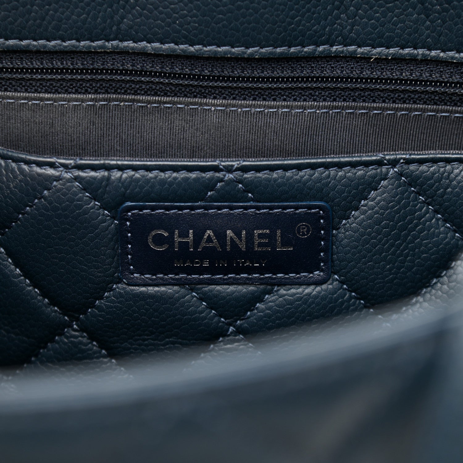 Chanel Caviar Quilted Large CC Box Shopping Tote Navy 6 of 24