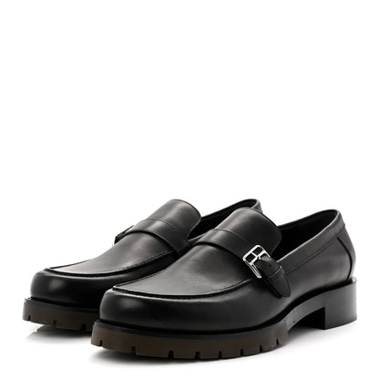 Hermes Calfskin Mens Ferdi Moccassin Loafers 45 Black 3 of 10