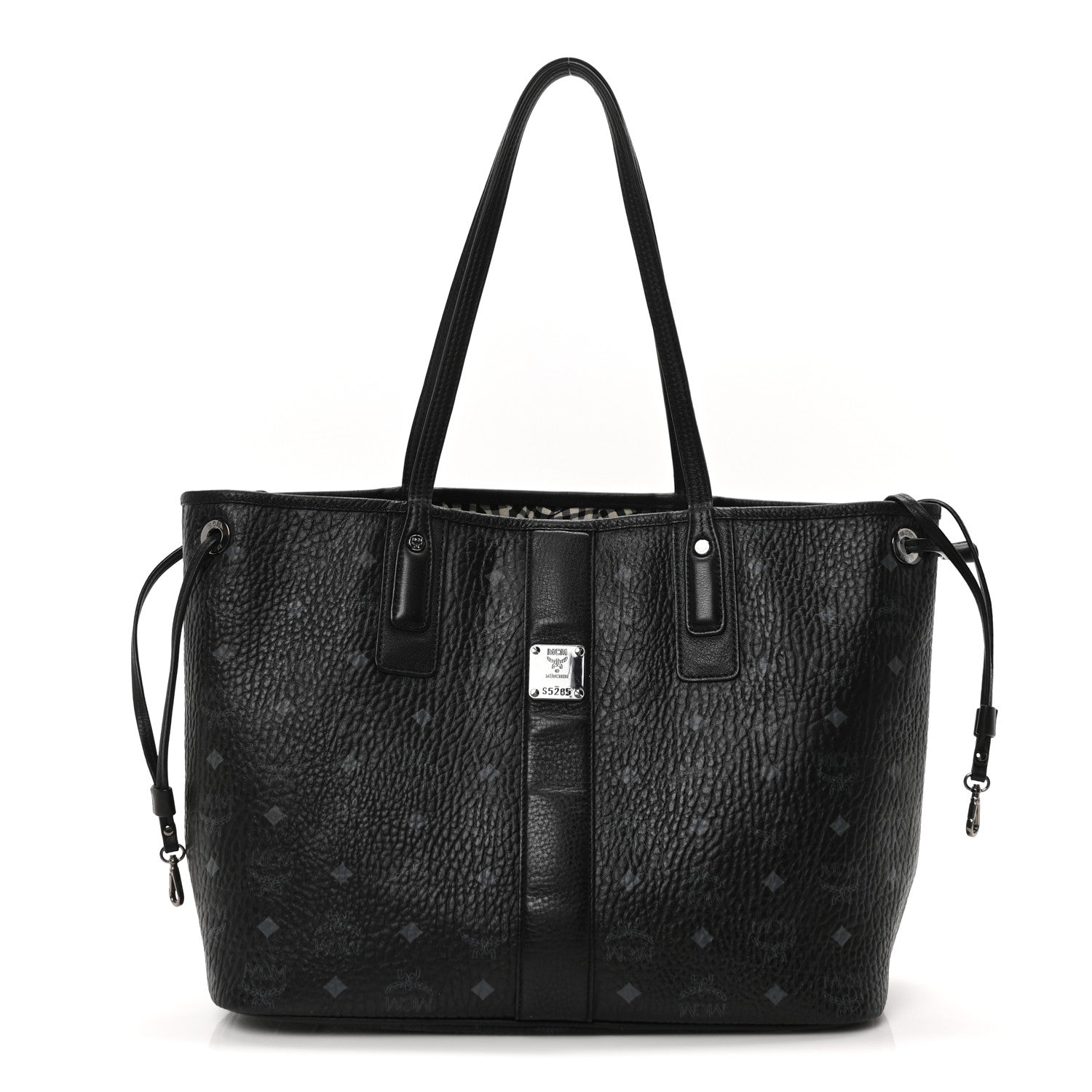 MCM Visetos Medium Liz Reversible Shopper Tote Black 1 of 17