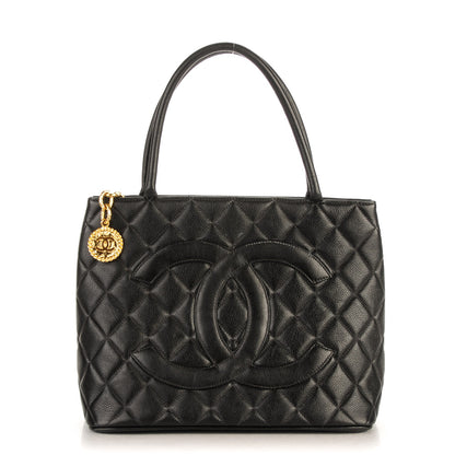 Chanel Caviar Quilted Medallion Tote Black 1 of 6