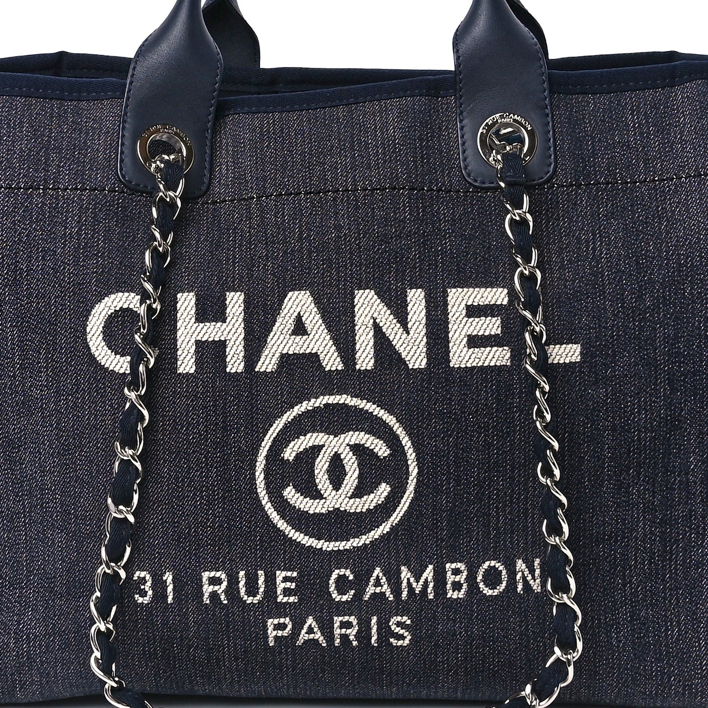 Denim Medium Deauville Tote Dark Blue