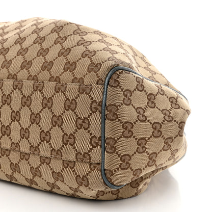 Gucci Monogram Medium Sukey Tote Metallic Blue 7 of 8