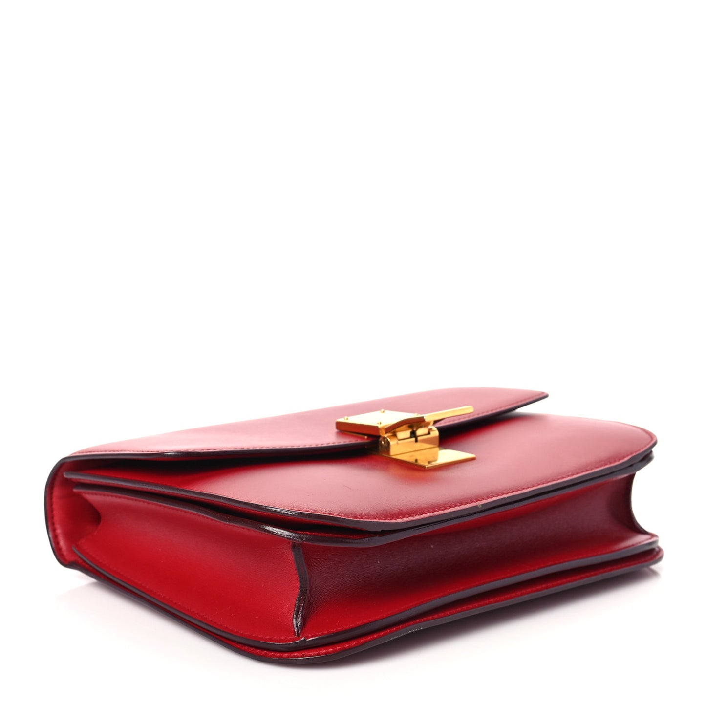 Box Calfskin Medium Classic Box Flap Bag Red