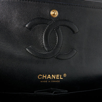 Chanel Lambskin Chevron Quilted Medium Double Flap Black 6 of 11