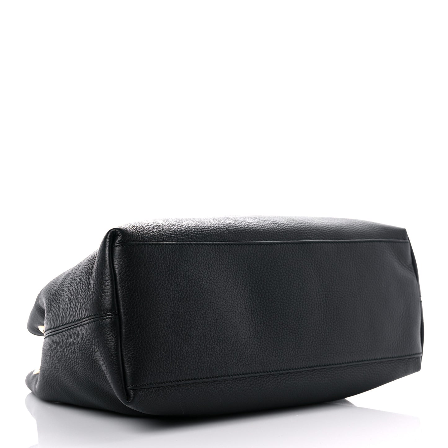 Pebbled Calfskin Medium Soho Chain Shoulder Bag Black