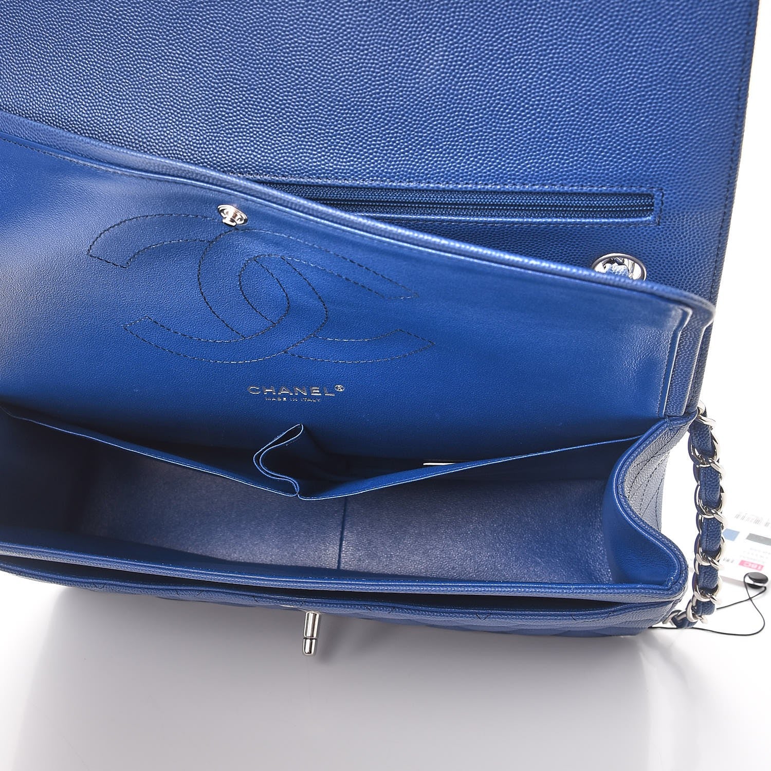 Chanel Caviar Quilted Jumbo Double Flap Dark Blue 5 of 8