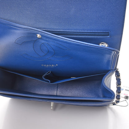 Chanel Caviar Quilted Jumbo Double Flap Dark Blue 5 of 8