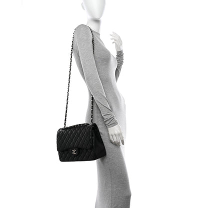 Chanel Lambskin Quilted Jumbo Double Flap Black 2 of 11