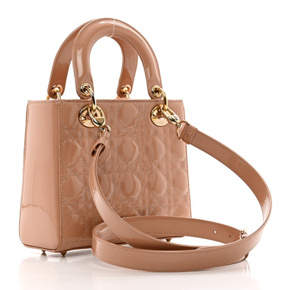 Christian Dior CHRISTIAN DIOR Patent Cannage Small Lady Dior Pink 3 of 9