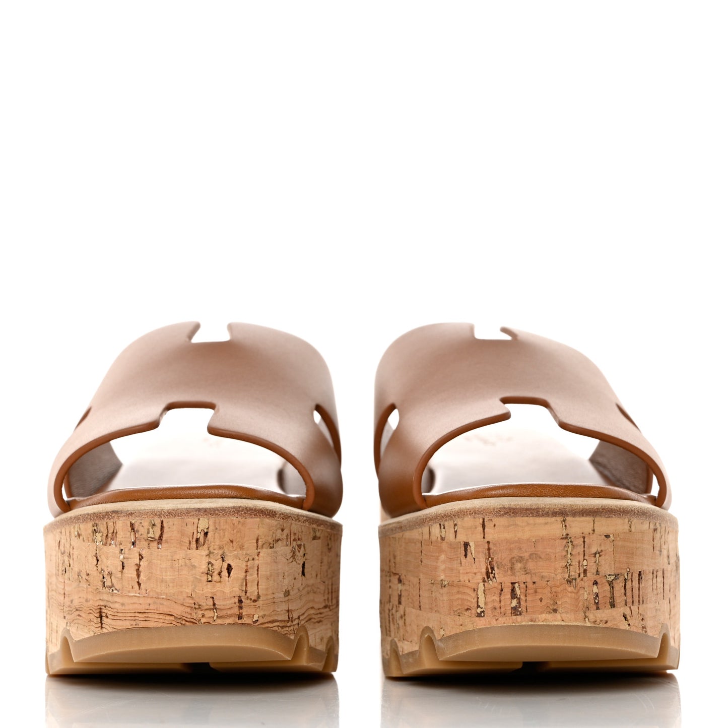 Calfskin Cork Eze 30 Sandals 36 Marron Glaise