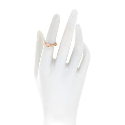 Hermes 18K Rose Gold Diamond TPM Galop Ring 50 5.5 2 of 6