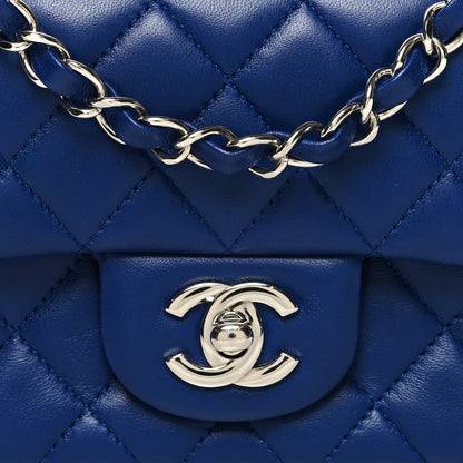 Chanel Lambskin Quilted Mini Rectangular Flap Royal Blue 8 of 11