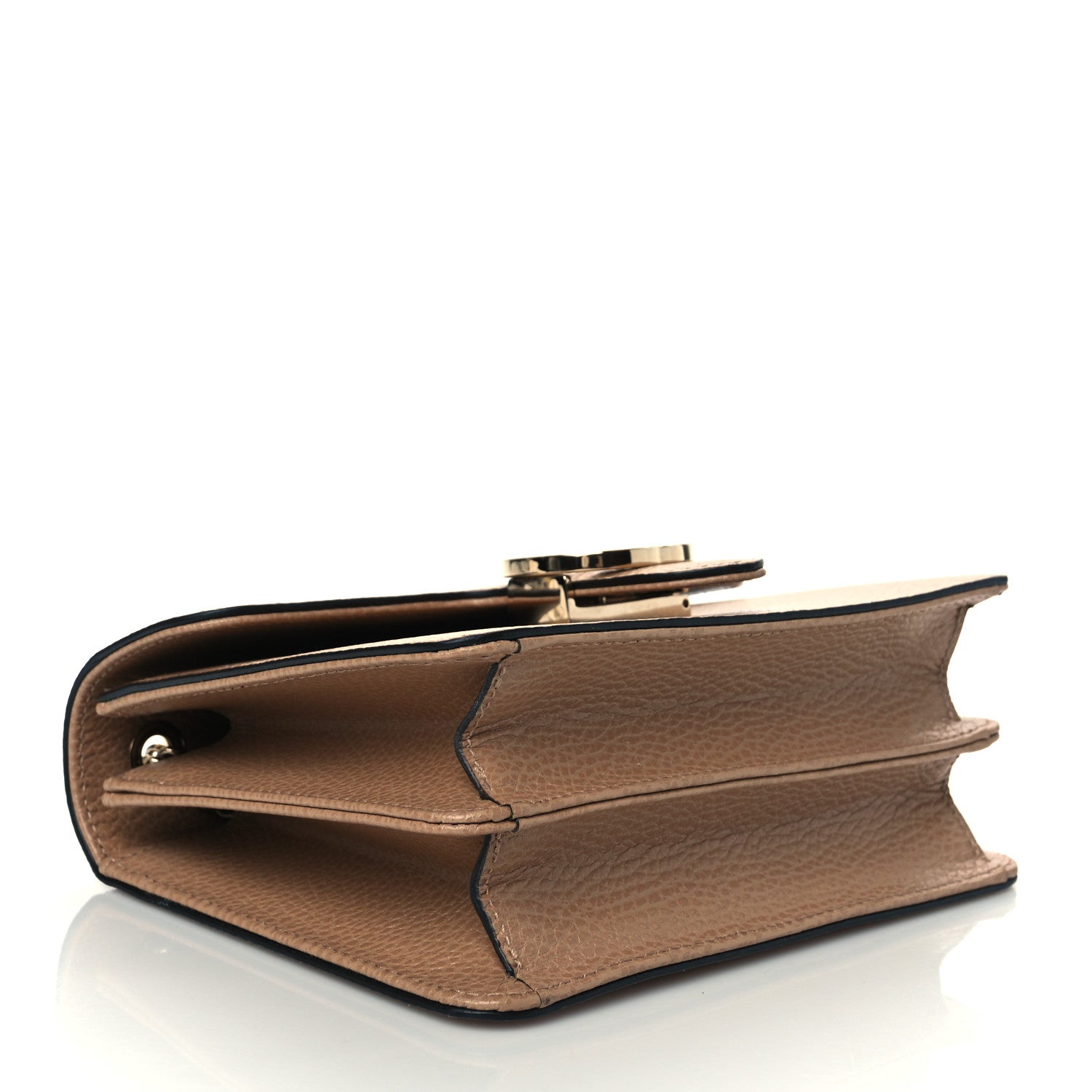 Gucci Dollar Calfskin Interlocking G Shoulder Bag Camelia 4 of 11
