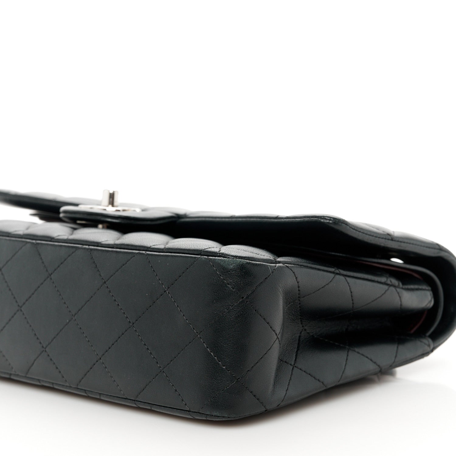 Chanel Lambskin Quilted Medium Double Flap Black 11 of 12