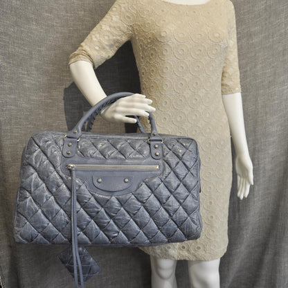 Balenciaga Agneau Quilted Matelasse GM Cornflower Bleu 2 of 8