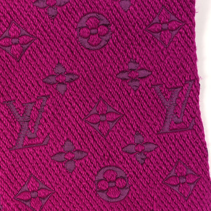 Louis Vuitton Wool Silk Logomania Scarf Purple 4 of 4