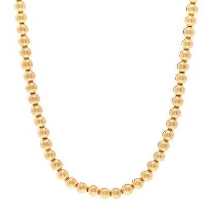 Tiffany 18K Yellow Gold 5.5mm HardWear Bead Necklace 1 of 4