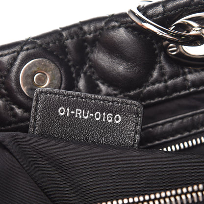 Christian Dior Lambskin Cannage Large Dior Soft Shopping Tote Black 10 of 10