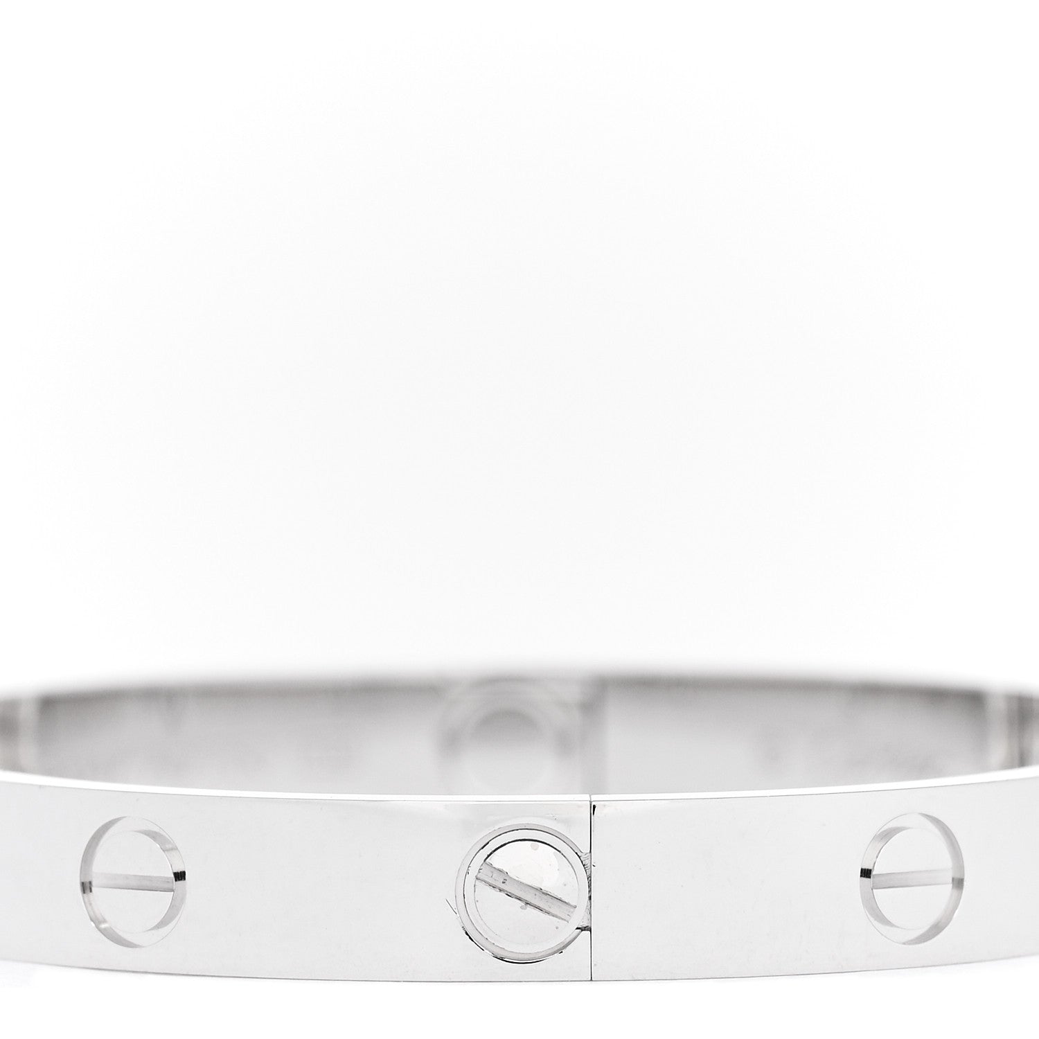Cartier 18K White Gold 4 Diamond LOVE Bracelet 16 5 of 8