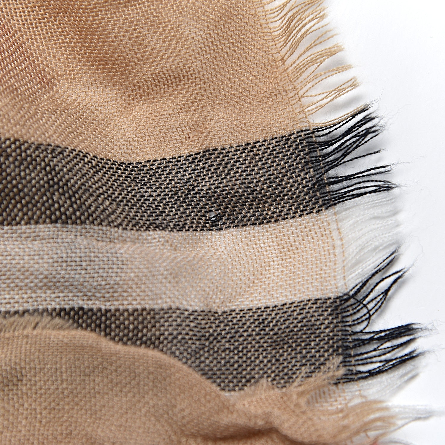Burberry Cashmere Giant Check Lightweight Scarf Camel 7 of 9