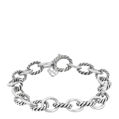 David Yurman Sterling Silver 10mm Medium Oval Link Bracelet 1 of 3
