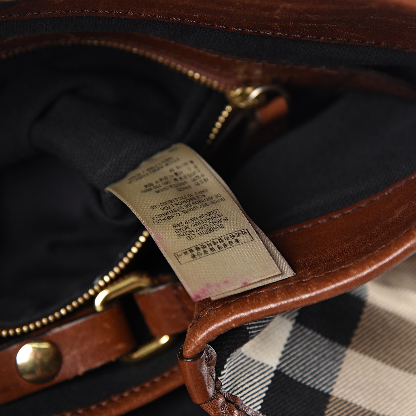 House Check Small Canterbury Tote Dark Tan
