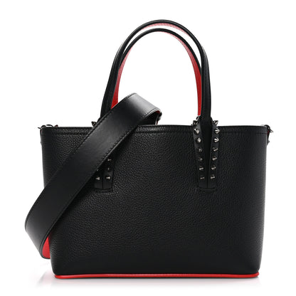Christian Louboutin Calfskin Spikes Mini East West Cabata Tote Black 1 of 10